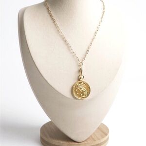 Gold Coin Pendant Necklace